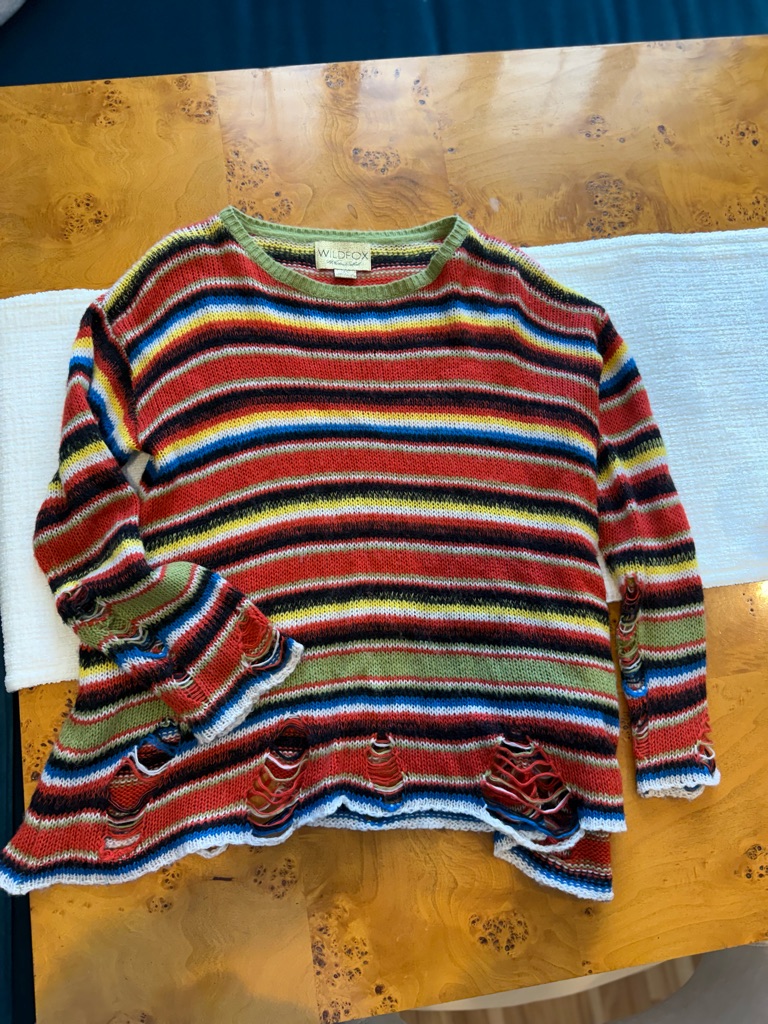 Wildfox White Label Distressed Sweater